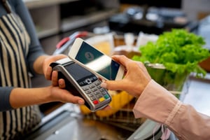 safely paying for groceries with phone