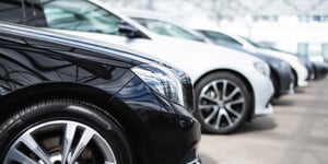 beautiful cars lined up