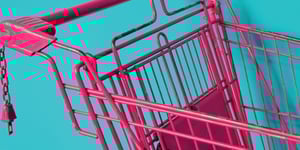bright pink shopping cart