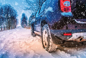 Winter snow SUV